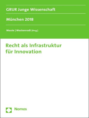 cover image of Recht als Infrastruktur für Innovation